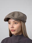 Кепка STETSON арт. 6840534 HATTERAS SUSTAINABLE HERRINGBONE UNDYED WOOL (бежевый / коричневый)